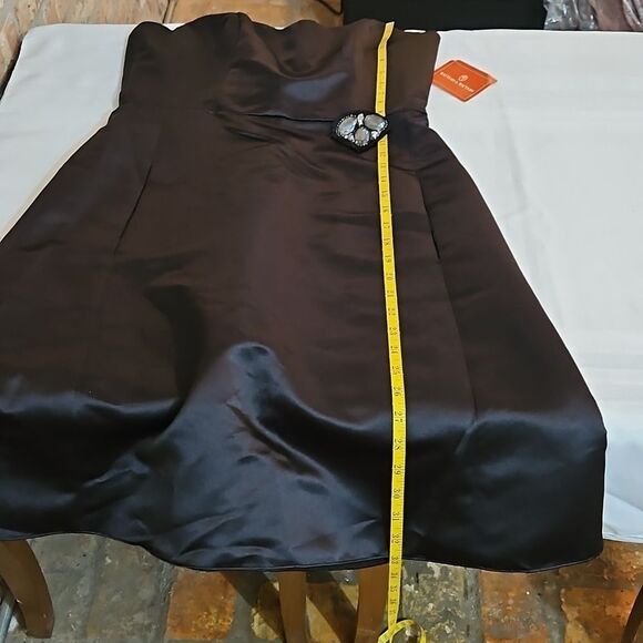 NWT Watters & Watters Black strapless midi cocktail dress size 10 - Picture 12 of 12